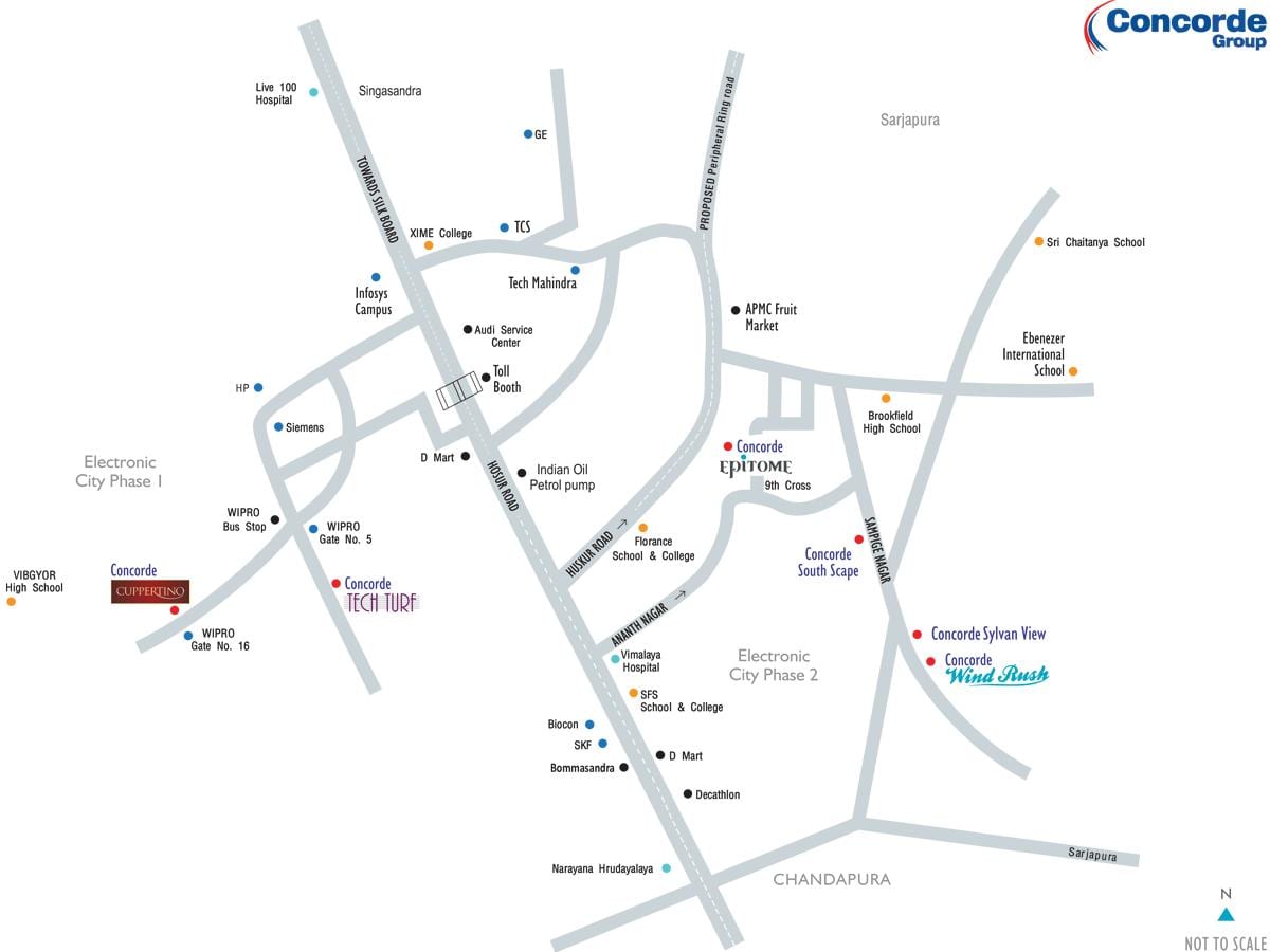 mapa elektronske grad Bangaloru