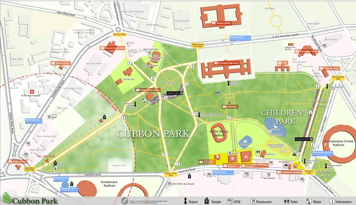 mapa Lalbagh Bangaloru