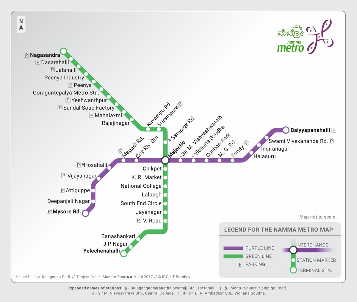 Bangaloru metro željeznicu mapu