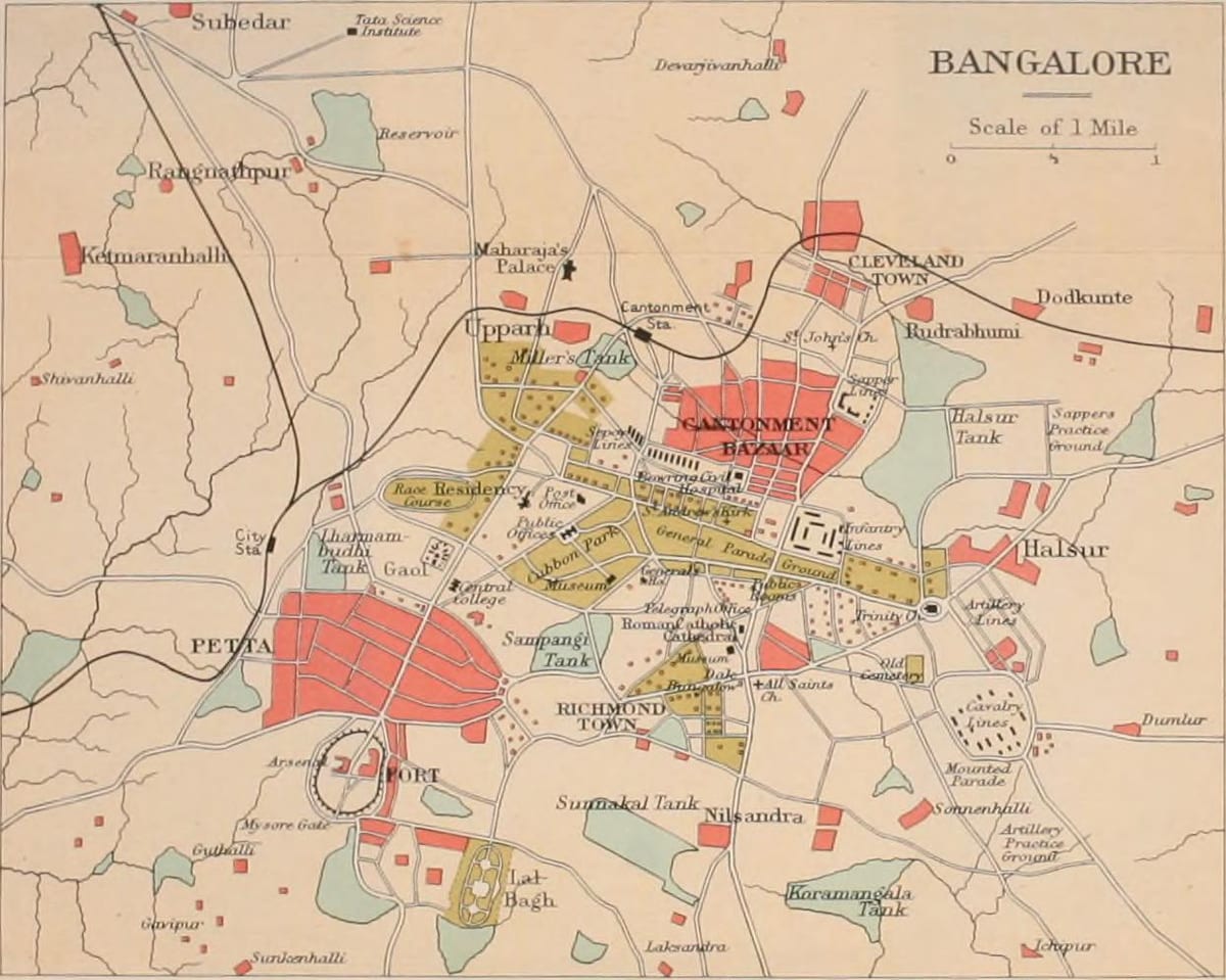 Bangaloru stare mape