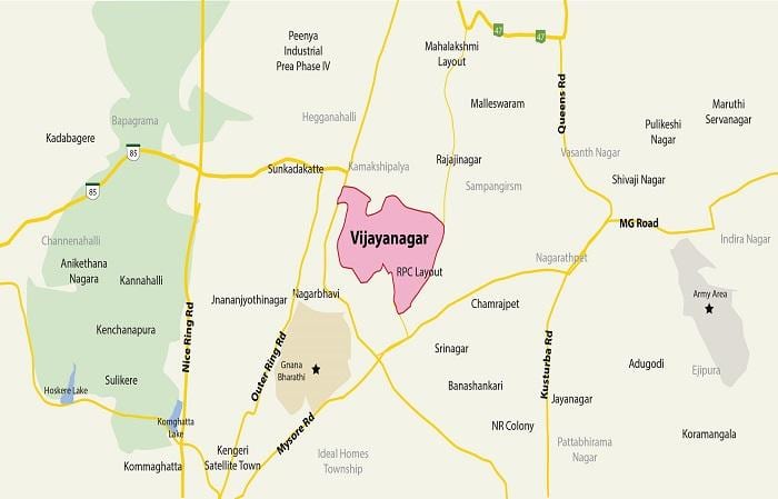 mapa Vijayanagar Bangaloru