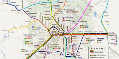Mapa Bangaloru željeznička stanica